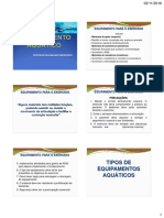 4 Aula - Equipamento Aquático