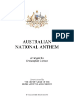 Australian National Anthem: Arranged by Christopher Gordon