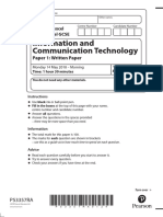 Information and Communication Technology: Paper 1: Written Paper