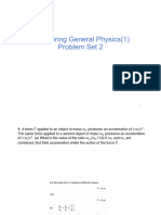 2024spring General Physics (1) Problem Set 2 With Solutions