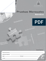 Pruebas Mensuales 7mo Grado Honduras