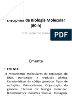 Aula 1 Introducao A Biologia Molecular