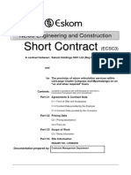 Engineering Construction Short Contract-Minor Reticulation Services 