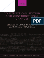 TRAUGOTT - TROUSDALE - Constructionalization and Constructional Changes