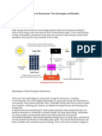 9 Solar Energy For Businesses - The Advantages and Benefits