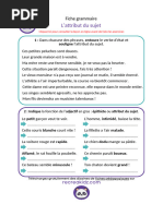 Attribut Du Sujet Cm1 Cm2