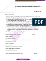 CBSE Class 7 Social Science Sample Paper SET 3