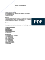 Business Studies Report Structure Help