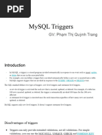 MySQL Triggers