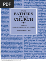 Origen - Homilies On Genesis and Exodus