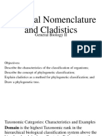 Binomial Nomenclature and Cladistics