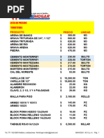 Ferreteras Lista de Precios: 08/04/2024: 05:12 P. M.: Pag. 1