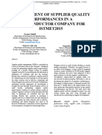 Development of Supplier Quality Performances in A Semiconductor Company F