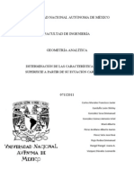 Determinación de Las Características de Una Superficie A Partir de Su Ecuación Cartesiana.