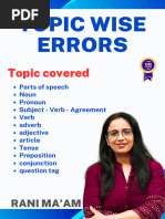 Topic Wise Errors