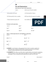 Glencoe Algebra Practice Ws