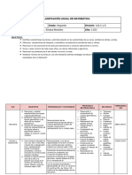 Planificación Anual de Matemática 2° Grado