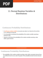 11 - Normal Random Variables & Distributions