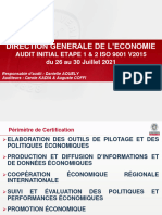 Restitution Audit Initial - ISO 9001 V2015 - DGE - 2021 - V2