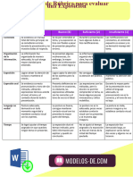 Rúbrica Evaluación Alternativa