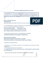 Contrato de Locação de Ambiente para Festas e Eventos