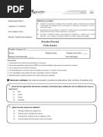 Evaluacion Unidad 4 Cuido Mi Cuerpo