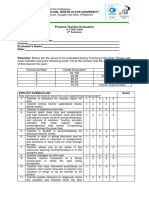 Practice Teacher Evaluation