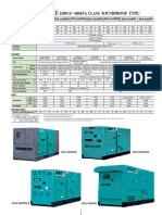 Denyo DCA 150-600kva Specification Table