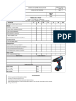 Check List Amoladora Rotomartillo y Taladro