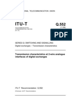 4ransmission Characteristics at Wire Analogue Interfaces of Digital Exchanges