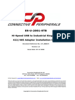 ES-U-2001-STB: Hi-Speed USB To Industrial Single RS-422/485 Adapter Installation Guide