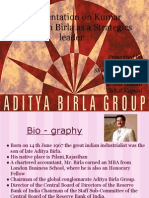 A Presentation On Kumar Mangalam Birla As A ST