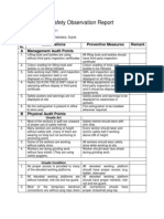 Safety Observation Report by Pritesh Bare