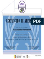 Certificado de Capacitacion Formador de Formadores