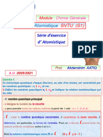 Corrigé de La Serie Atomistique SVTU (S1) Prof Aatiq