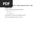 Matrices CSEC Questions