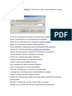 Comandos para Windows Vista o Windows 7