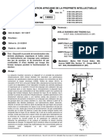 Organisation Africaine de La Propriete Intellectuelle: Fascicule de Brevet D'Invention