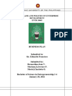 Business Plan Bernardino Moriel Mariano