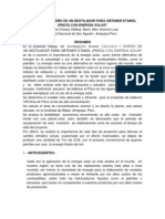 Calculo y Diseño de Un Destilador para Obtener Etanol Con Energia Solar