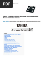 Innerscanv BC 601 Segmental Body Composition Monitor Manual