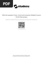 Infer The Speakers Tone Mood and Purpose Detailed Lesson Plan Elementary