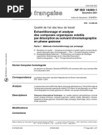 NF ISO 16200-1 (12-2001) COV Désorption Solvant CPG - Échant Pompage