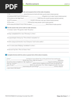 Shape The Future 1 - Grammar Practice Reinforcement - Unit 6 - Without Answers