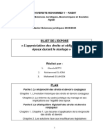 L'appréciation Des Droits Et Obligations Des Époux Durant Le Mariage