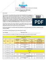 Day Wise Academic Planner of Intensive Program For NEET-2024