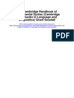 The Cambridge Handbook of Experimental Syntax Cambridge Handbooks in Language and Linguistics Grant Goodall Full Chapter