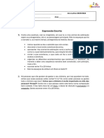 Ficha Expressão Escrita - 5 Ano