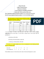 Work Sheet and Assignment For Probability and Statistics