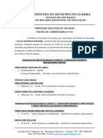 Prefeitura Do Município de Guariba: Estado de São Paulo Secretaria Municipal de Educação